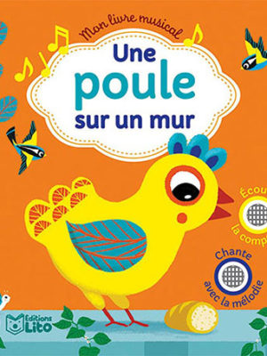 Une poule sur un mur